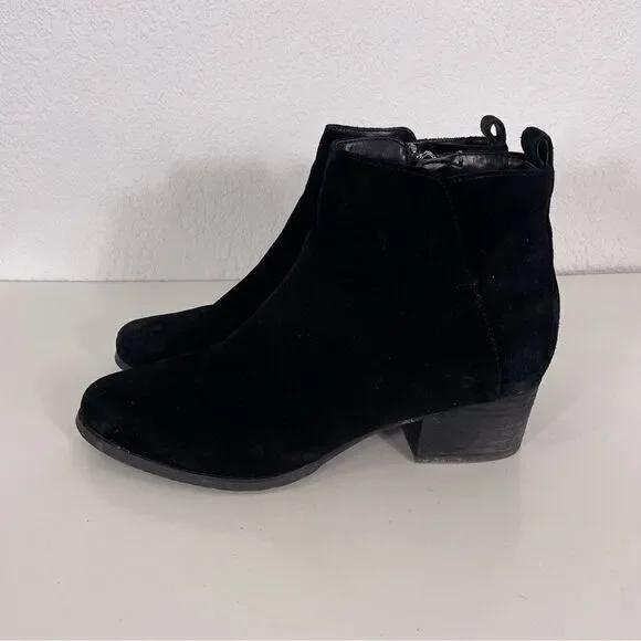 Blondo Black Leather Suede Ankle Booties - Picture 2 of 10